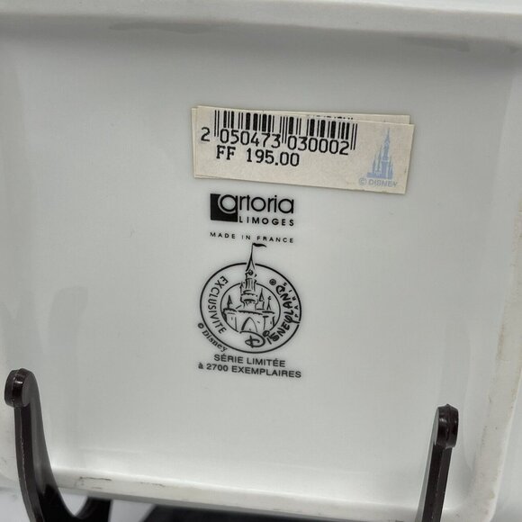 Disneyland Paris Sorcerer Fantasia Mickey Artoria Limoges 6x6 LE 2700 dish - Picture 4 of 6